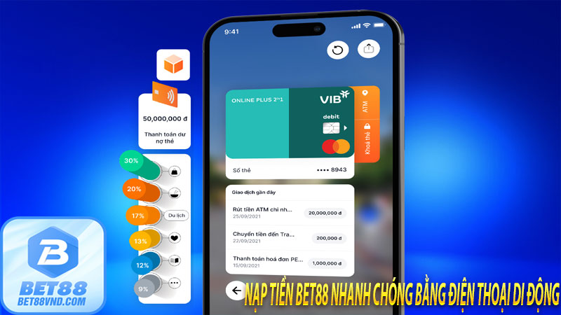 Nạp tiền bet88 nhanh chóng bằng điện thoại di động